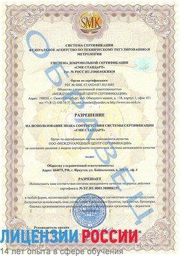 Образец разрешение Кировск Сертификат ISO 50001